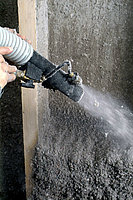 Detalle de aplicación de aislamiento proyectado